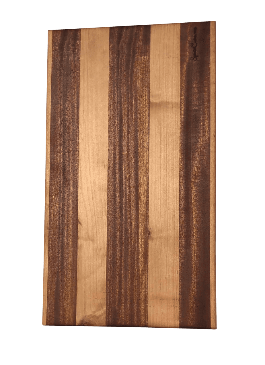 “Sapele Stripe” Cherry Cutting Board