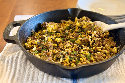 Persian Rose Lamb and Egg Skillet: A High-Protein Breakfast